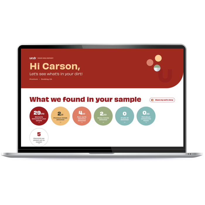An UNDR report open on a laptop